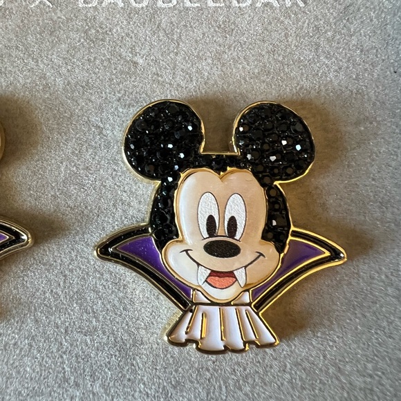 Disney Baublebar Mickey Mouse Vampire Pierced Earrings - Picture 3 of 4